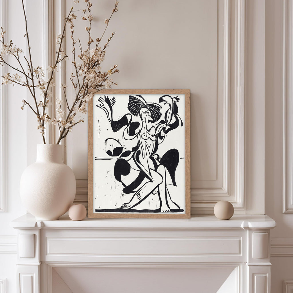Master Vintage Kirchner Poster - Retro Mary Wigman's Dance Painting Print - Dancing Mary Wigman Art - Gift for Her