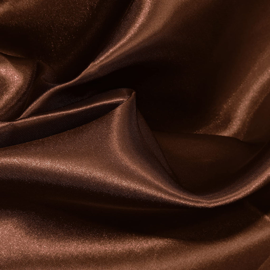 Chocolate Brown Satin Fabric by The Yard 60 Inch Wide (3 Yards)