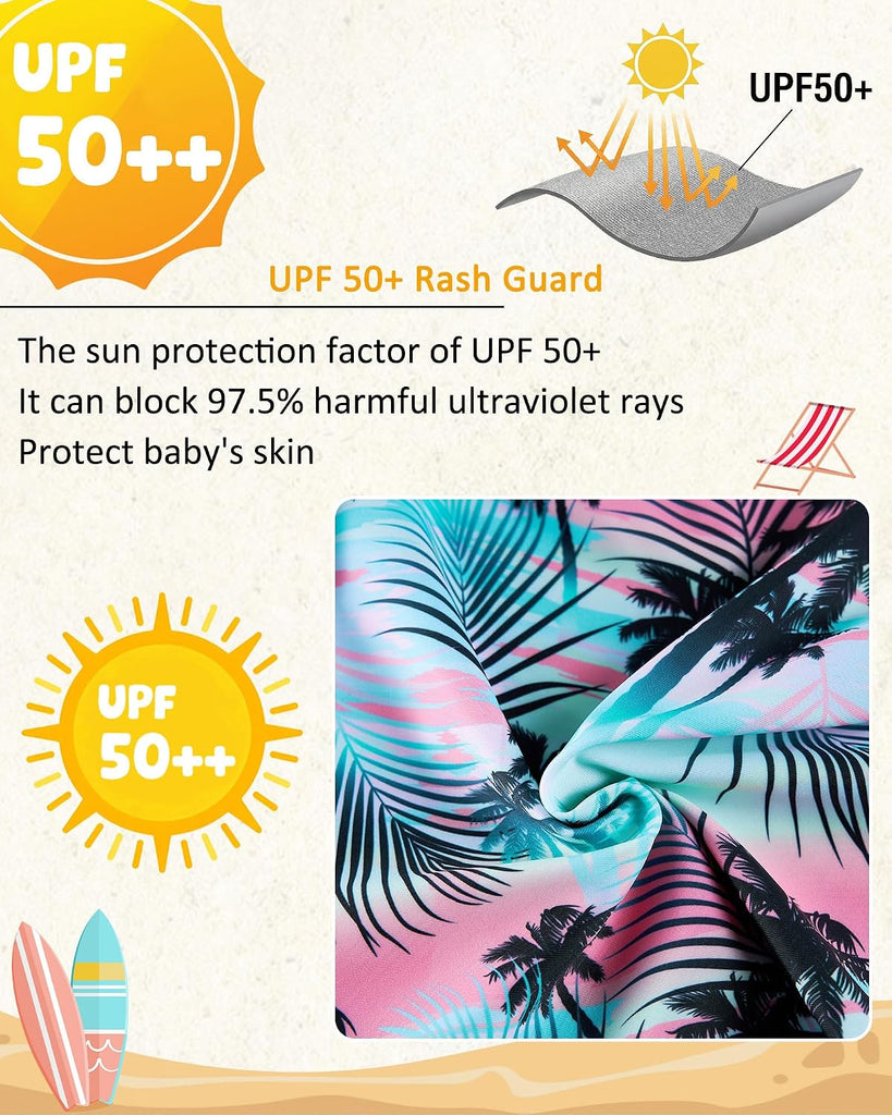 Girls Swimsuit Set 2 Piece Rash Guard Bathing Suit