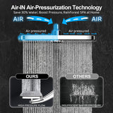Rain Shower Head with filtered Handheld High Pressure rainfall Shower Heads with Handheld Spray Combo Adjustable