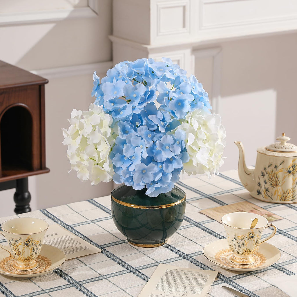 24 Pcs Blue and White Artificial Bulk