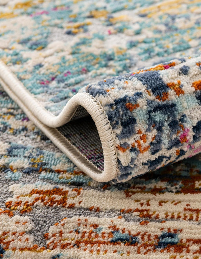Malibu Collection Rug - 3x5 Oval Multi Low-Pile Rug Perfect s, Large Dining Rooms, Open Floorplans