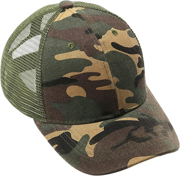 Kids Camouflage Baseball Hat UV Protection Baseball Sun Cap for Boys Girls Adjustable Trucker Hat Outdoor Sports