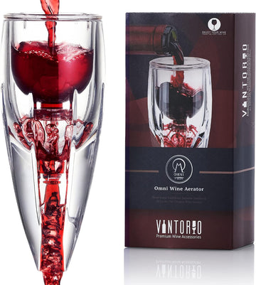 Wine Aerator OMNI Set - Premium Decanter for Red Wine Lovers with Gift Box, Velvet Bag, and Mini Stand - Durable