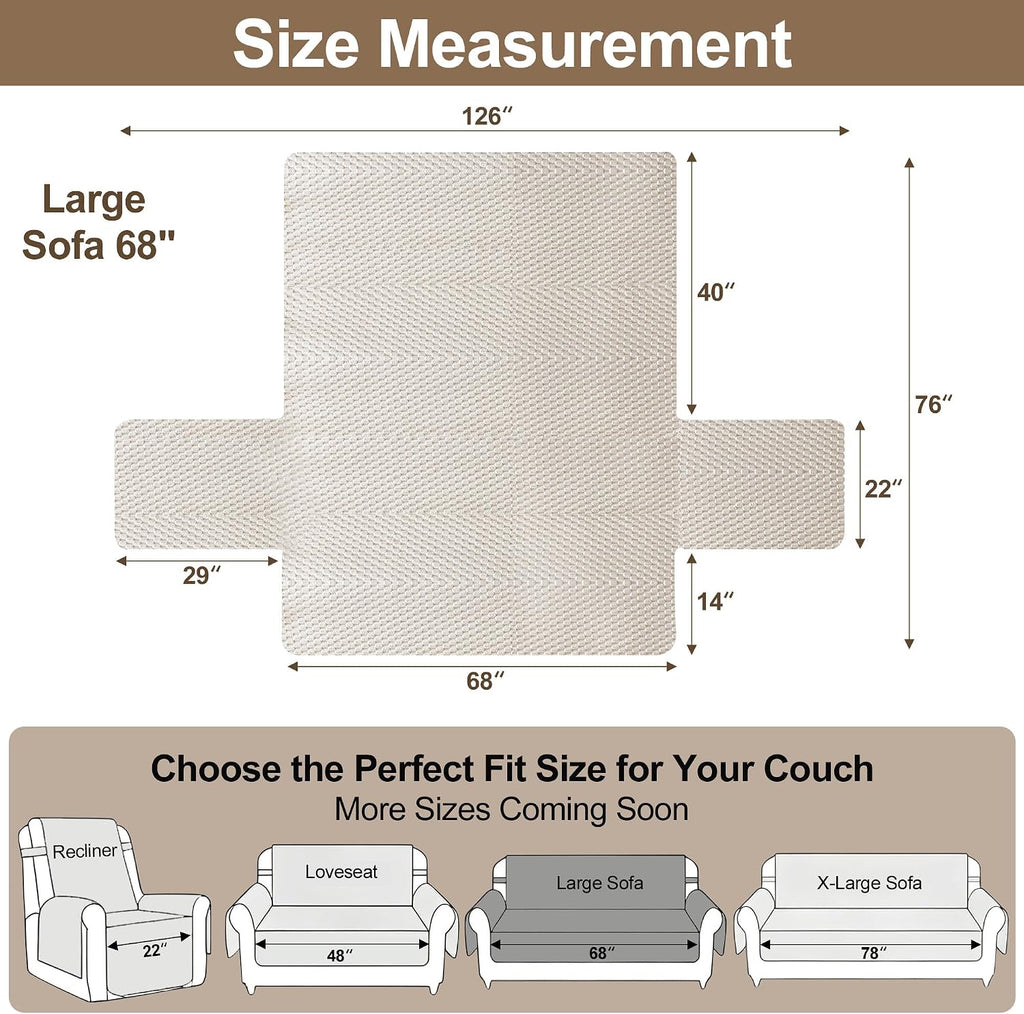 Waterproof Couch Cover for Dogs, Sofa Covers for 3 Cushion Washable