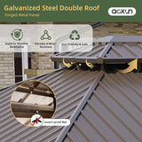10’x12’ Hardtop Gazebo, Permanent Metal Pavilion with Galvan - Image 4
