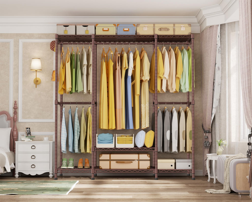 E3 Heavy Duty Garment Rack 4-Tier Freestanding Closet Organizer System