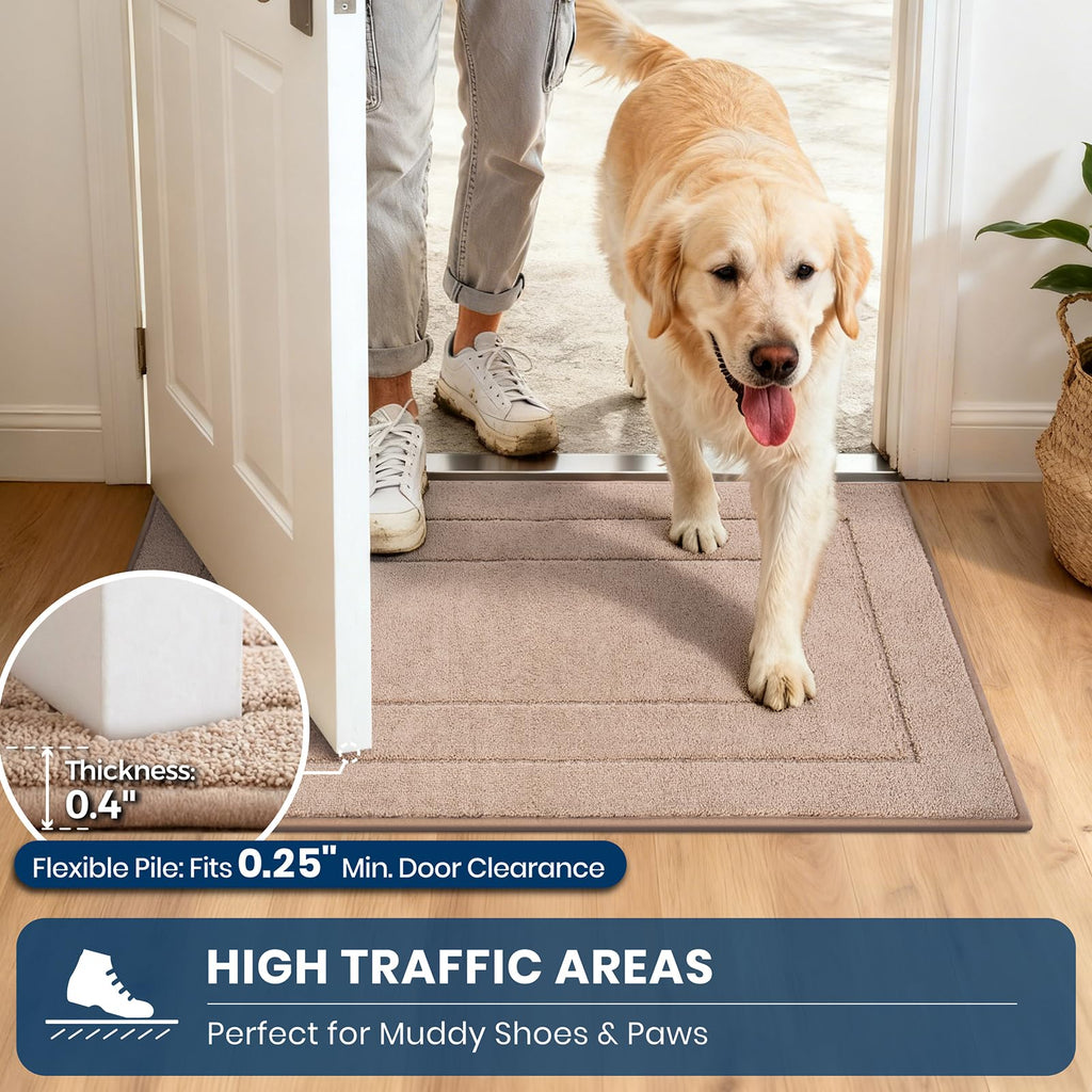Kitchen Runner Rug, Kitchen Mat, 24" x 70", Beige
