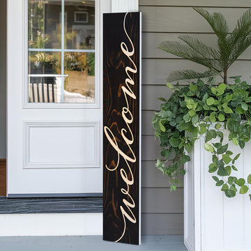 48"x8" Large Welcome Sign for Front Door, PVC Welcome Sign for Front Porch, Durable Welcome Home Decorations for