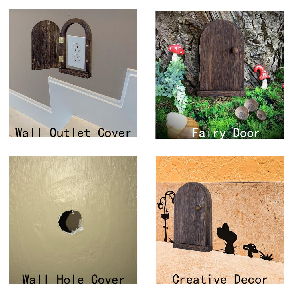 Self-Adhesive Outlet Cover - A Creative Wooden Cover that Conceals Wall Plates、 Switches、Stains、Wall holes and