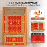 Springspa Far Infrared Sauna for Home, Home Indoor Infrared Sauna for 2-Person