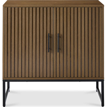 Slatted Sideboard Buffet Cabinet, Entryway Table, Accent Storage Cabinet, Console Table - Dark Brown