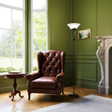 63361 Gatineau 71" Dark Bronze Floor Lamp with Alabaster Glass Shade