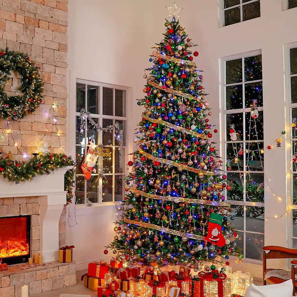 Prelit Christmas Tree with Realistic PE Foliage