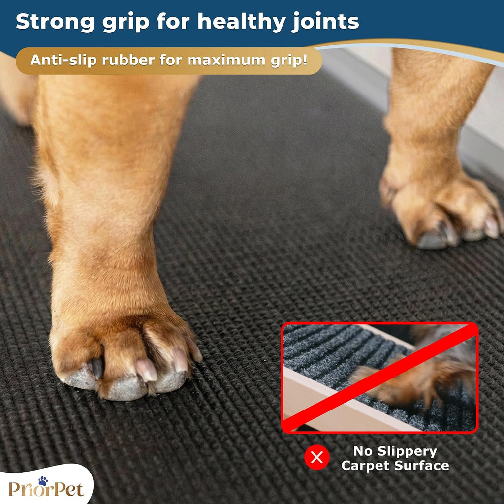 Dog Ramp for Couch - Non-Slip, Sturdy Build Foldable Wooden Dog Ramp - Supports up to 200 lbs - 7 Adjustable Heights