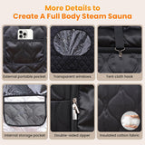 Portable Sauna for Home, Upgraded Personal Steam Sauna Box with 3L 1300W Steamer, Folding Chair