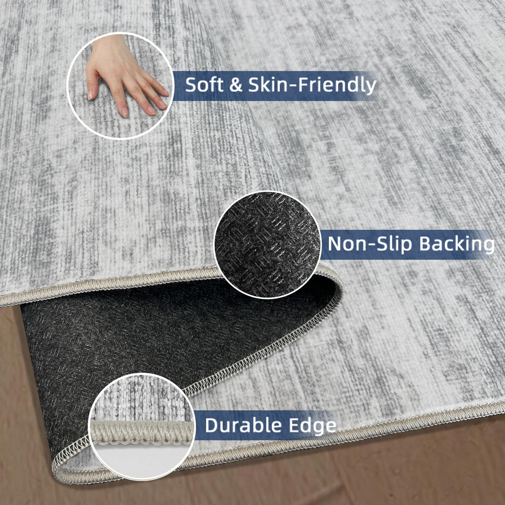 Runner Rug Runners 12ft Non-Slip, Long Abstract Kitchen Rug Runners, Stain Resistant Soft Washable Runner