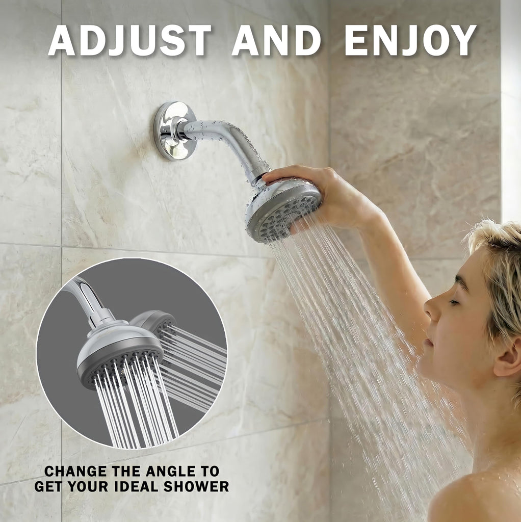 Pressure Boosting Shower Head - 1.8 GPM - Polished Chrome