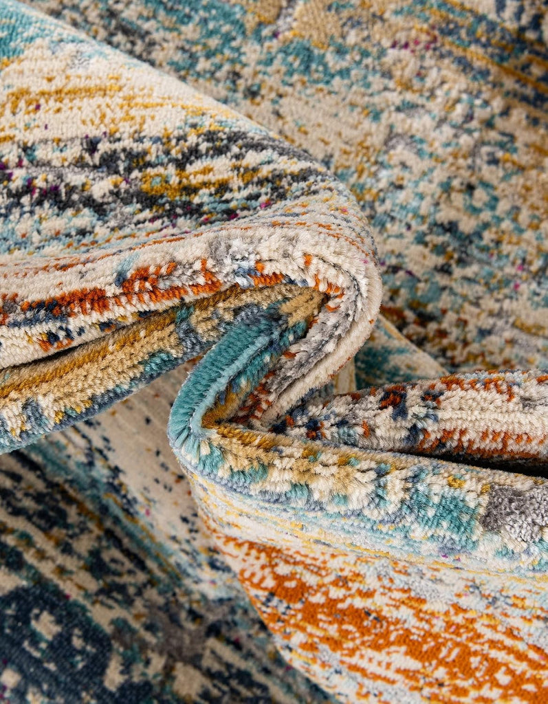 Malibu Collection Rug - 3x5 Oval Multi Low-Pile Rug Perfect s, Large Dining Rooms, Open Floorplans