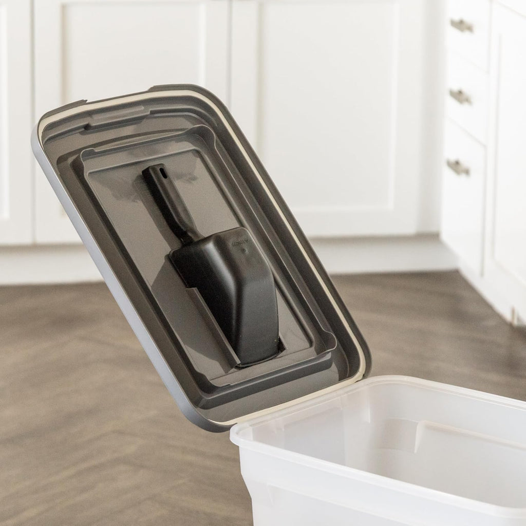 USA Dog Food Storage Container, Up to 40 lbs, Dark Gray, Made in USA