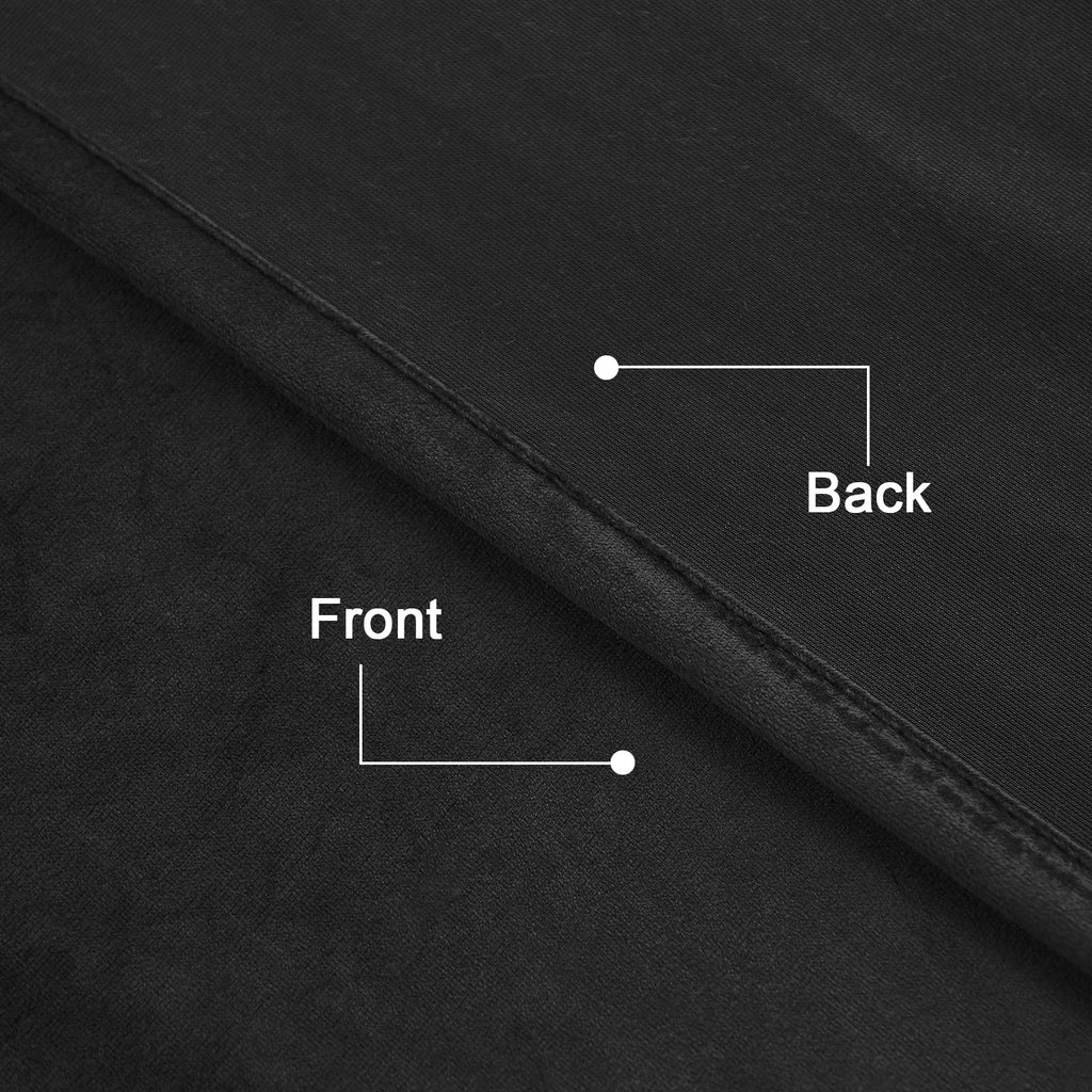 Velvet Curtains [2 Panels] Elegant Living Room Bedroom Window Drape Curtain, Grommet Eyelet Style (52" W x 95" L
