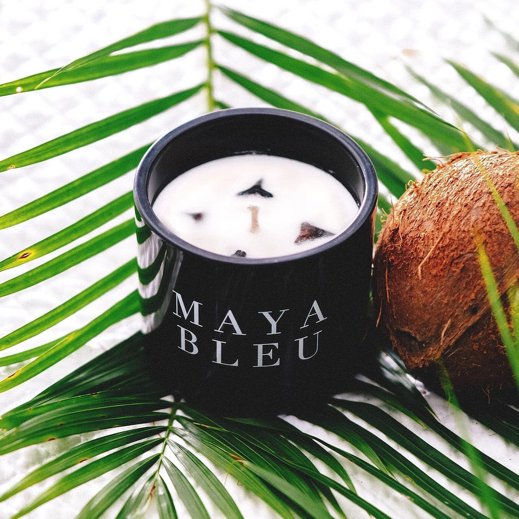 Original Shark Tooth Candle - Handcrafted 100% Soy Candles with 4 Hand-Picked Fossilized Shark Teeth, Buttery Rum &