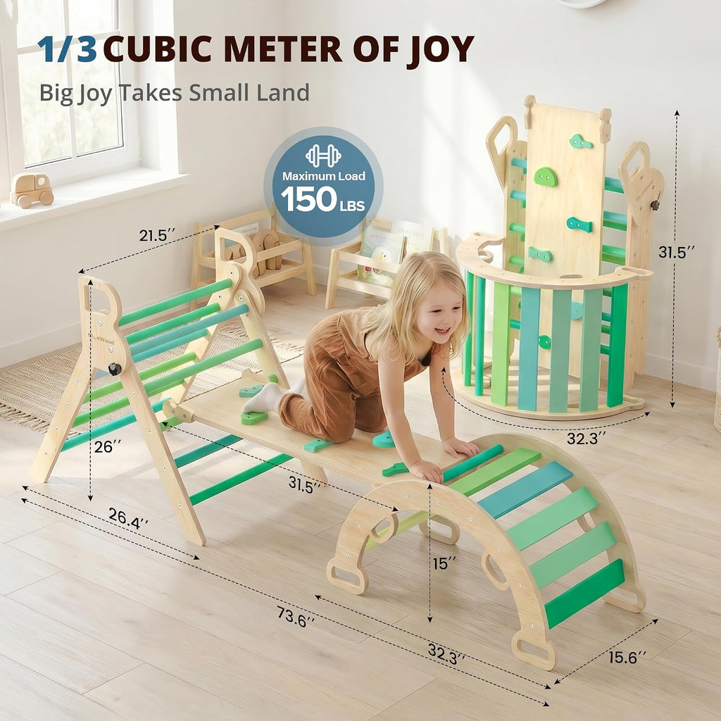 Triangle Set, Toddler Climbing Toys Indoor 7in1 Foldable
