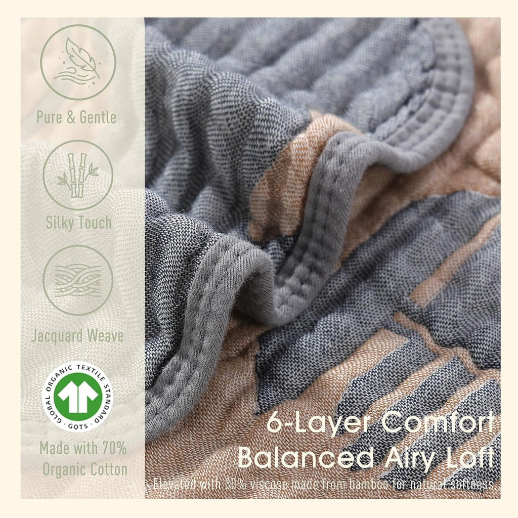 Ultra Soft Muslin Baby Blanket, A Versatile Swaddle and Crib for Babies, Toddlers, Boys, and Girls (1 Pack Ocean)