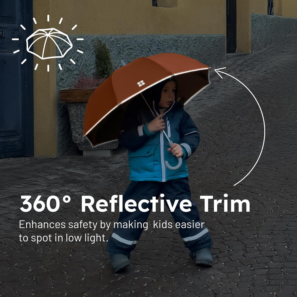 Umbrella for Kids - Kids Umbrella Girls Boys Toddlers Child - Soft Edges, Pinch-Proof, Comfortable Grip Design