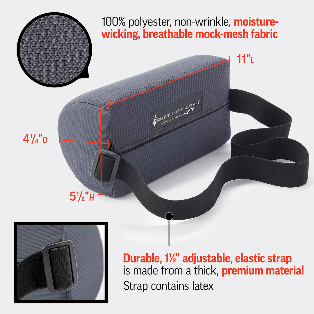 The Original McKenzie D-Section Lumbar Roll - Large, Firm Density