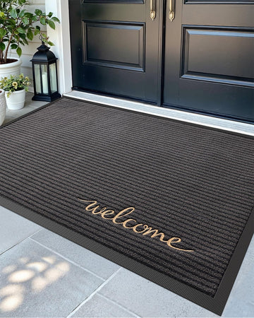 Front Door Mat Outside Entrance 48x72 Welcome Rubber Entry Doormat