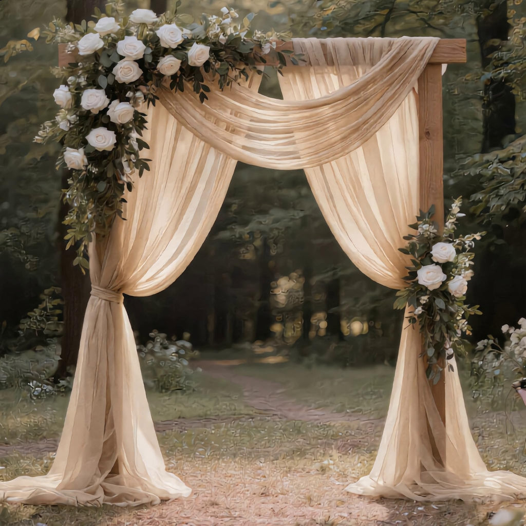 Wedding Arch Draping Fabric 28'' x 20FT Sheer Chiffon Drape Backdrop