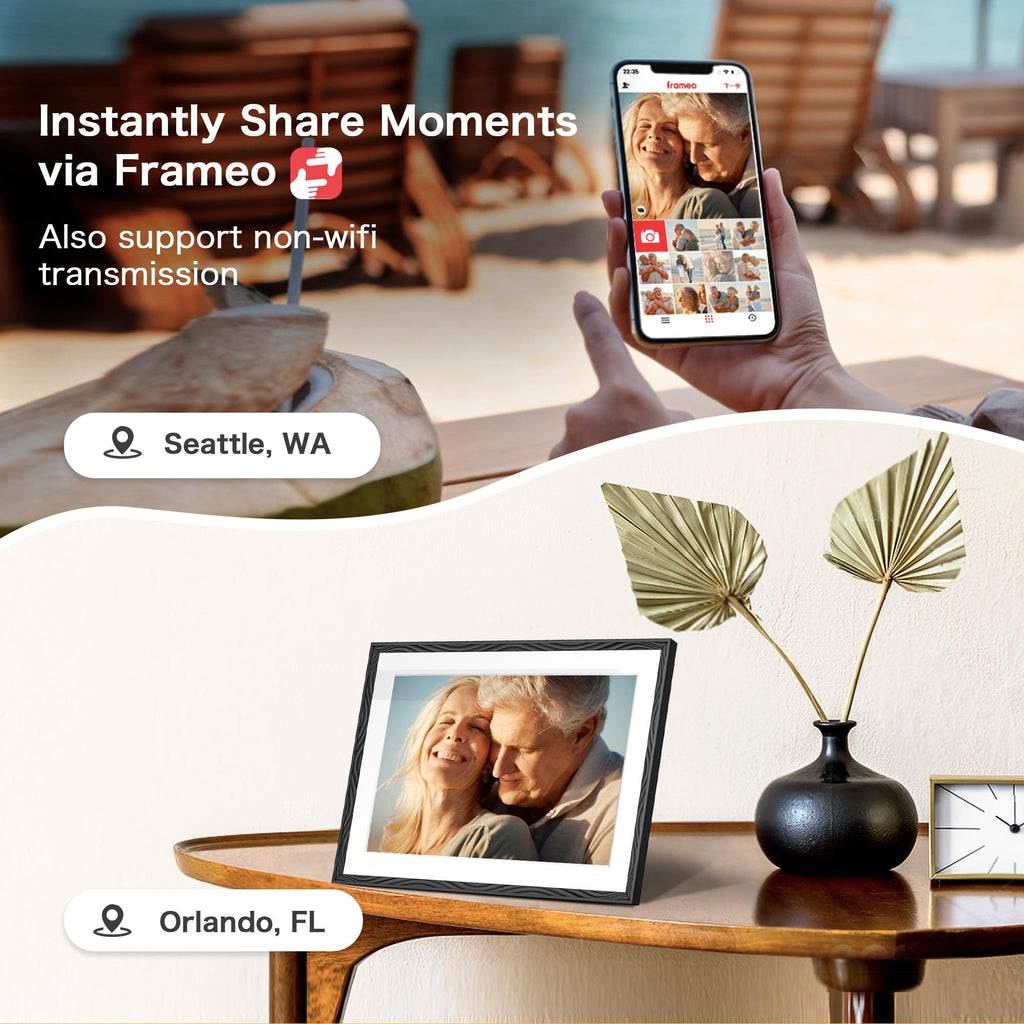 Frameo Digital Picture Frame, 10.1'' Frameo Digital Photo Frame WiFi, 32GB