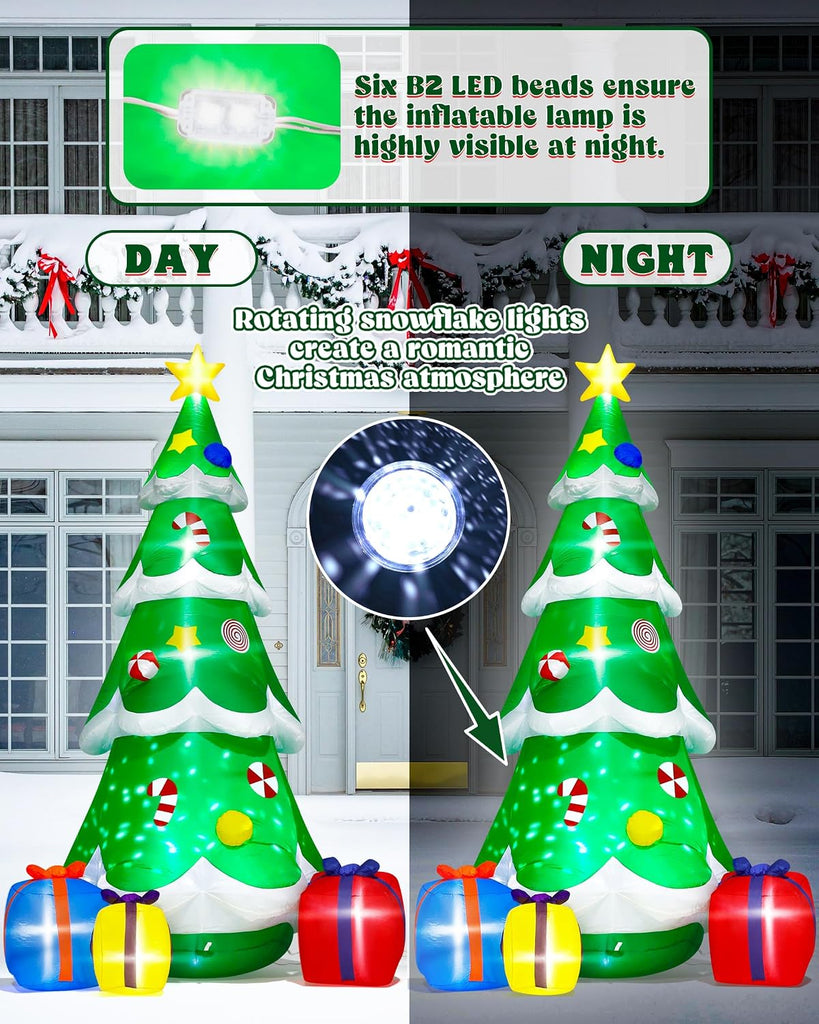 12FT Christmas Tree Inflatables, Giant Blow Up Christmas Tree Decorations