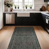 Vintage Floral Dark Green 3x5 Area Rugs