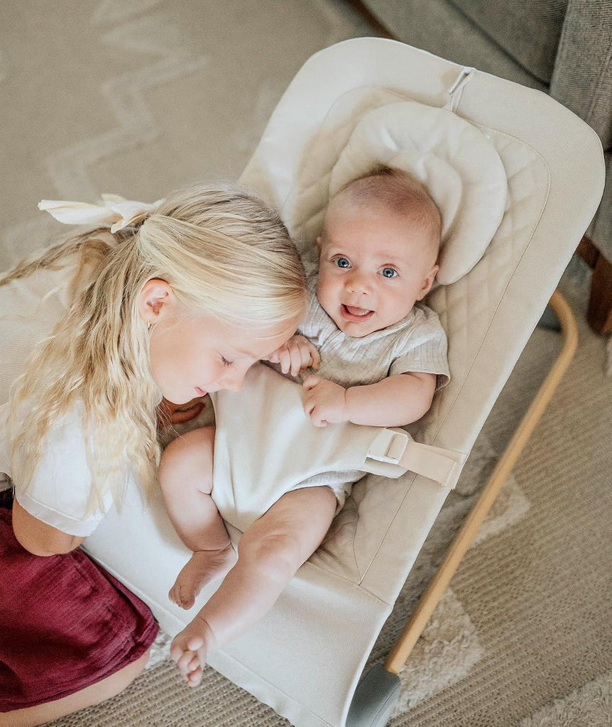 Baby Bouncer, Portable Bouncer Seat for Babies-Beige