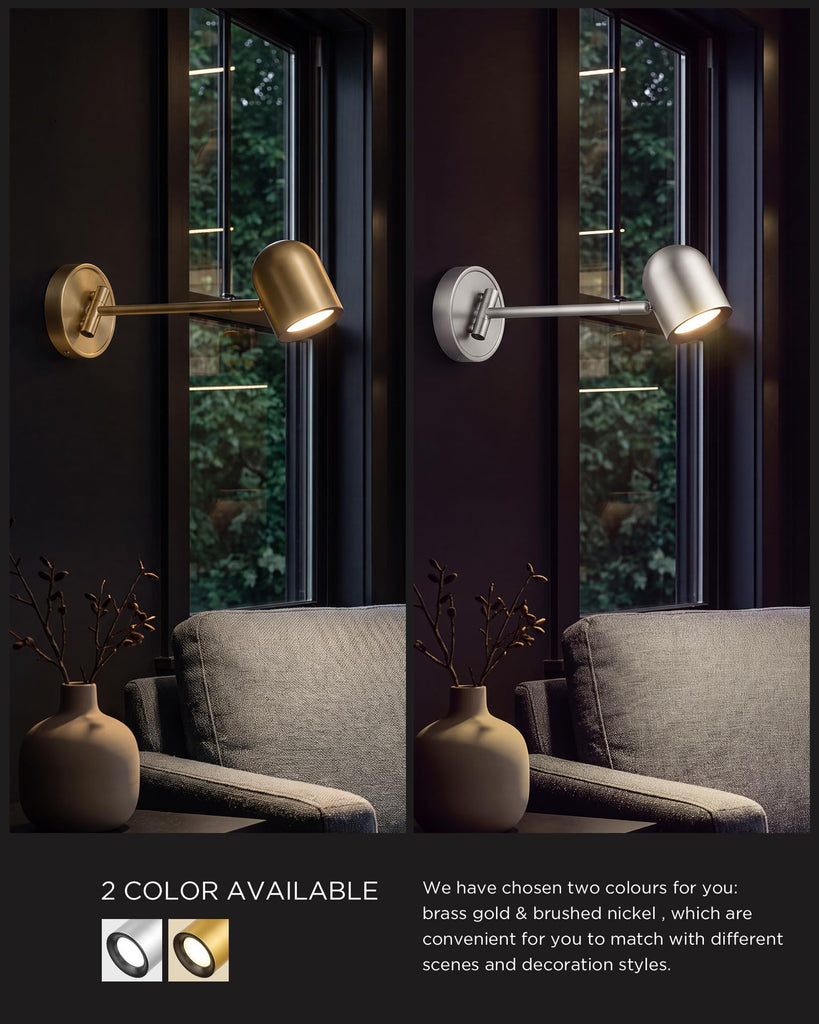LED Track Light, Swing Arm Wall Track Lighting, Bulb Included