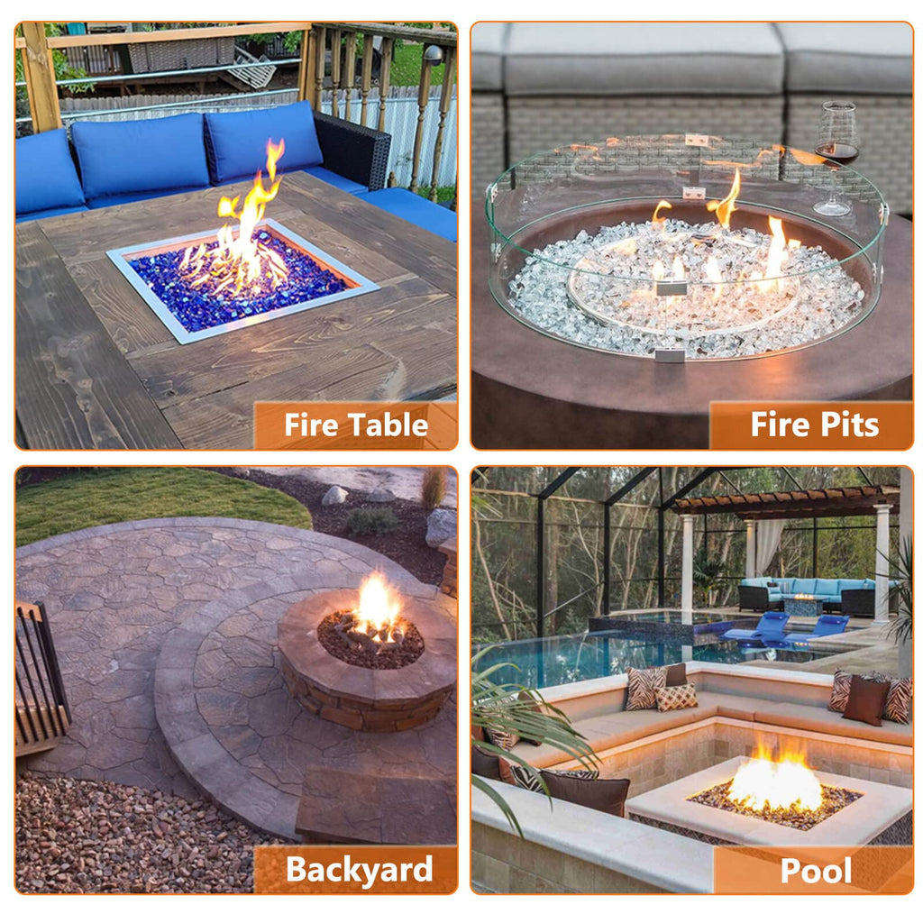 12 Inch Fire Pit Burner Ring Kit, DIY Round Gas Fire Pit Kit