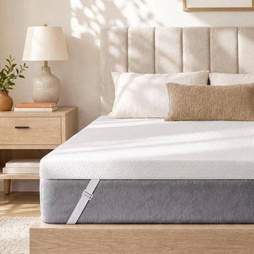 3 Inch Quenn Size Cooling Gel Memory Foam Mattress Topper | CertiPUR-US certified. Removable & machine washable cover