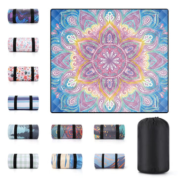 60x80 Waterproof Picnic Blankets Outdoor Oversized Sand Free Beach Blanket Portable Couples Yoga Meditation Mat Lawn