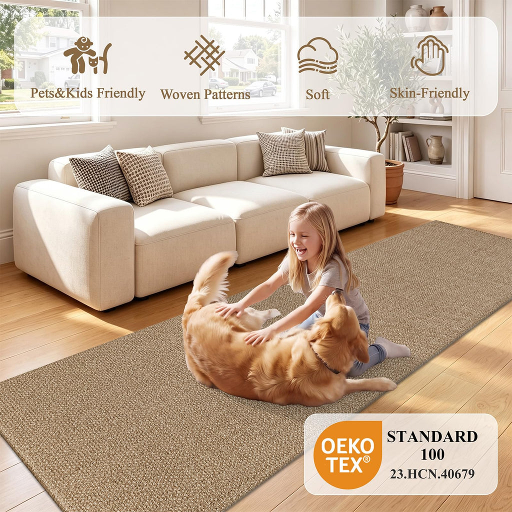Washable Hallway Runner Rug, Cotton Woven Kitchen Rug Runner