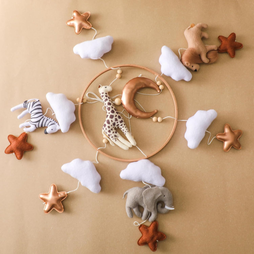 Baby Mobile for Crib, Baby Crib Mobile for Boys Girls, Baby Mobile for Bassinet, Boho Nursery Mobile, Nursery Decor