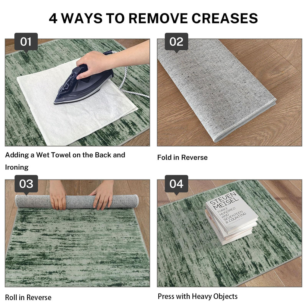 Modern Abstract Washable 2x5 Runner Rug Non Slip Kitchen Rugs