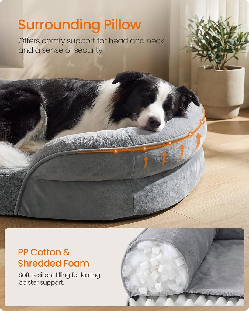 Orthopedic Dog Bed, 35" Dog Couch with Removable Washable Cover