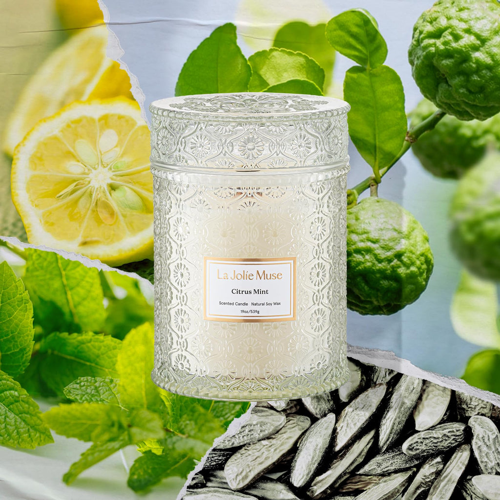 Mint Scented Candle, 19 oz Natural Soy Wax