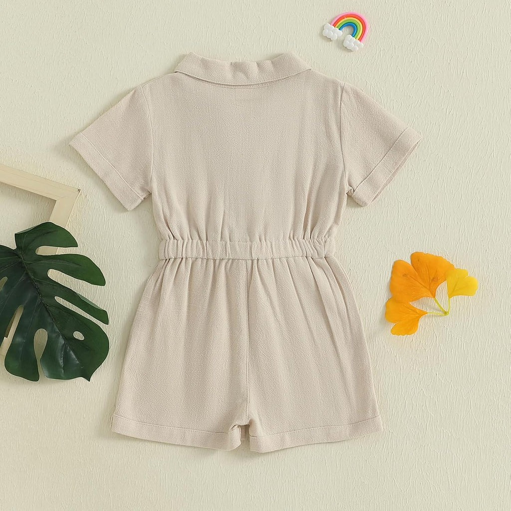 Summer Toddler Girl Jumpsuit Shorts Little Girl Overalls Clothes Baby Jean Romper Jumpsuit One Piece Outfit