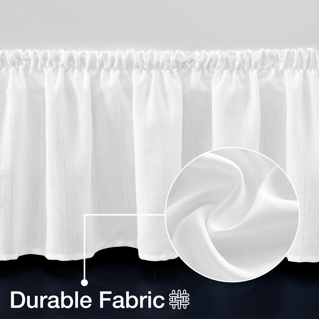 Cal King Bed Skirt, Ruffled Wrap-Around, 15" Drop, White