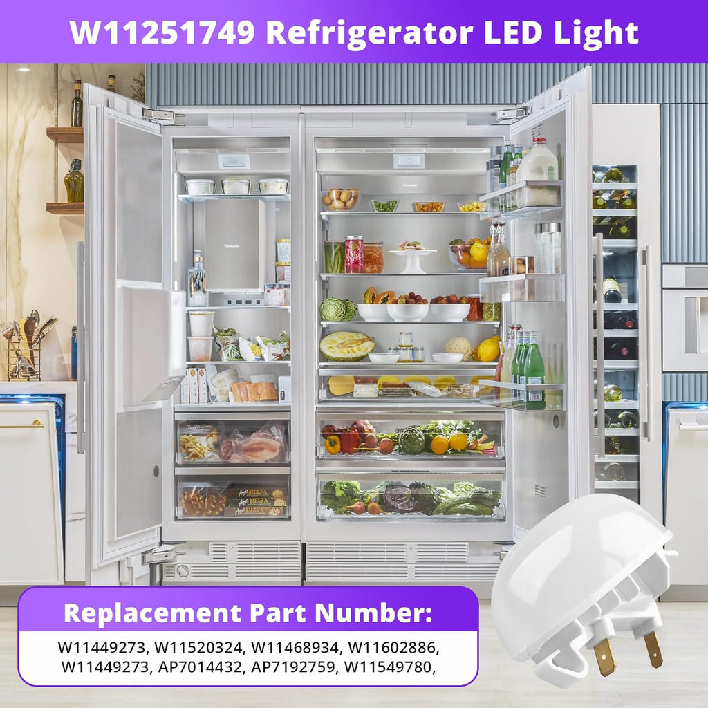 Refrigerator LED Freezer Light Bulb Replacement for Whirlpool