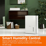 35-Pint Large Dehumidifier for Home, Humidity Control, Auto-Defrost, Timer, Overflow Protection