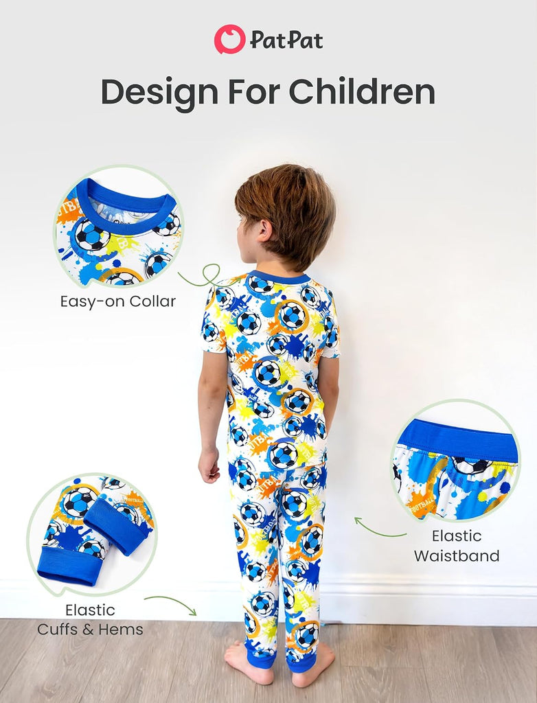 Kids Piece Pajama Sets with Bamboo Viscose, Pjs for Toddler Boys